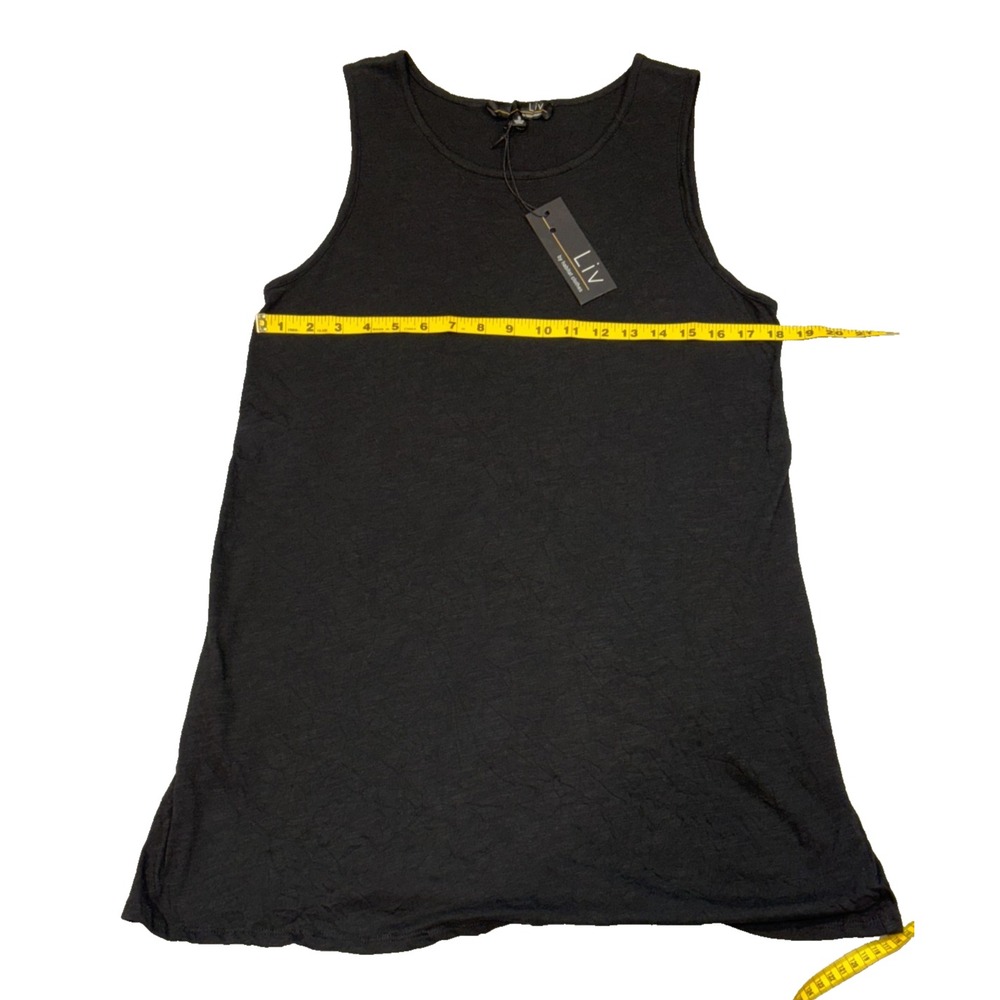 NWT Liv by Habitat Tunic Tank Size‎ Small Black Knit Lagenlook Swing Top - Picture 4 of 7